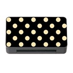 Polka Dots - Peach Orange on Black Memory Card Reader with CF