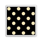 Polka Dots - Peach Orange on Black Memory Card Reader with Storage (Square)
