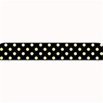 Polka Dots - Peach Orange on Black Small Bar Mat