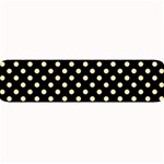 Polka Dots - Peach Orange on Black Medium Bar Mat