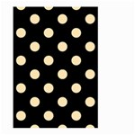 Polka Dots - Peach Orange on Black Large Garden Flag (Two Sides)