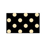 Polka Dots - Peach Orange on Black Sticker Rectangular (100 pack)