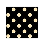 Polka Dots - Peach Orange on Black Greeting Card 5  x 7 