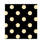 Polka Dots - Peach Orange on Black Greeting Card 4.5  x 6 