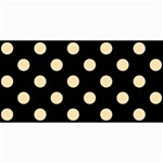Polka Dots - Peach Orange on Black 4  x 8  Photo Cards