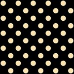 Polka Dots - Peach Orange on Black ScrapBook Page 8  x 8 