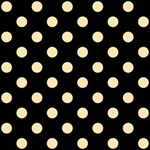 Polka Dots - Peach Orange on Black ScrapBook Page 12  x 12 