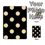 Polka Dots - Peach Orange on Black Multi-purpose Cards (Rectangle)