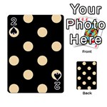 Polka Dots - Peach Orange on Black Playing Cards 54 Designs