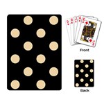 Polka Dots - Peach Orange on Black Playing Cards Single Design