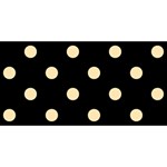 Polka Dots - Peach Orange on Black YOU ARE INVITED 3D Greeting Card (8x4)