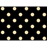 Polka Dots - Peach Orange on Black Birthday Cake 3D Greeting Card (7x5)