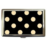 Polka Dots - Peach Orange on Black Cigarette Money Case