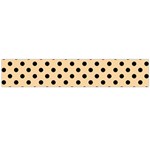 Polka Dots - Black on Sunset Orange Flano Scarf (Large)