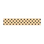 Polka Dots - Black on Sunset Orange Flano Scarf (Mini)