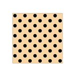 Polka Dots - Black on Sunset Orange Satin Bandana Scarf