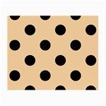 Polka Dots - Black on Sunset Orange Small Glasses Cloth