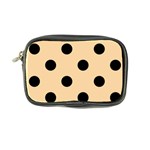 Polka Dots - Black on Sunset Orange Coin Purse