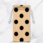 Polka Dots - Black on Sunset Orange Jewelry Bag
