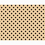 Polka Dots - Black on Sunset Orange Collage 11  x 14 