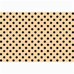 Polka Dots - Black on Sunset Orange Collage 12  x 18 