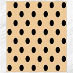 Polka Dots - Black on Sunset Orange Canvas 8  x 10 