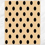 Polka Dots - Black on Sunset Orange Canvas 11  x 14 