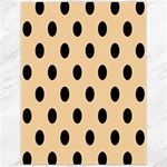 Polka Dots - Black on Sunset Orange Canvas 12  x 16 