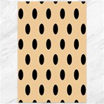 Polka Dots - Black on Sunset Orange Canvas 12  x 18 