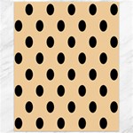 Polka Dots - Black on Sunset Orange Canvas 16  x 20 