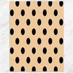 Polka Dots - Black on Sunset Orange Canvas 18  x 24 