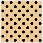 Polka Dots - Black on Sunset Orange Canvas 20  x 20 