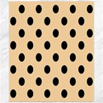Polka Dots - Black on Sunset Orange Canvas 20  x 24 