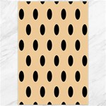 Polka Dots - Black on Sunset Orange Canvas 20  x 30 