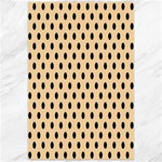 Polka Dots - Black on Sunset Orange Canvas 24  x 36 