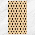 Polka Dots - Black on Sunset Orange Canvas 40  x 72 
