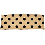 Polka Dots - Black on Sunset Orange Body Pillow Case (Dakimakura) (One Side)