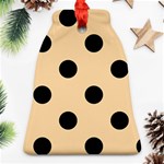 Polka Dots - Black on Sunset Orange Bell Ornament (Two Sides)