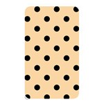 Polka Dots - Black on Sunset Orange Memory Card Reader (Rectangular)