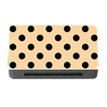 Polka Dots - Black on Sunset Orange Memory Card Reader with CF