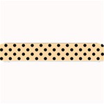 Polka Dots - Black on Sunset Orange Small Bar Mat