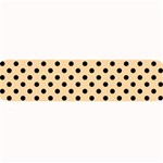 Polka Dots - Black on Sunset Orange Medium Bar Mat