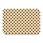 Polka Dots - Black on Sunset Orange Plate Mat