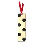 Polka Dots - Black on Sunset Orange Small Book Mark