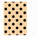 Polka Dots - Black on Sunset Orange Large Garden Flag (Two Sides)