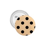 Polka Dots - Black on Sunset Orange 1.75  Button