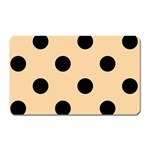 Polka Dots - Black on Sunset Orange Magnet (Rectangular)