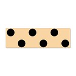 Polka Dots - Black on Sunset Orange Sticker Bumper (10 pack)