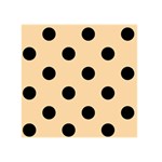Polka Dots - Black on Sunset Orange Greeting Card 5  x 7 