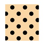 Polka Dots - Black on Sunset Orange Greeting Card 4.5  x 6 